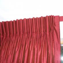 Triple Pinch Pleat Curtains On A Covered Lath
